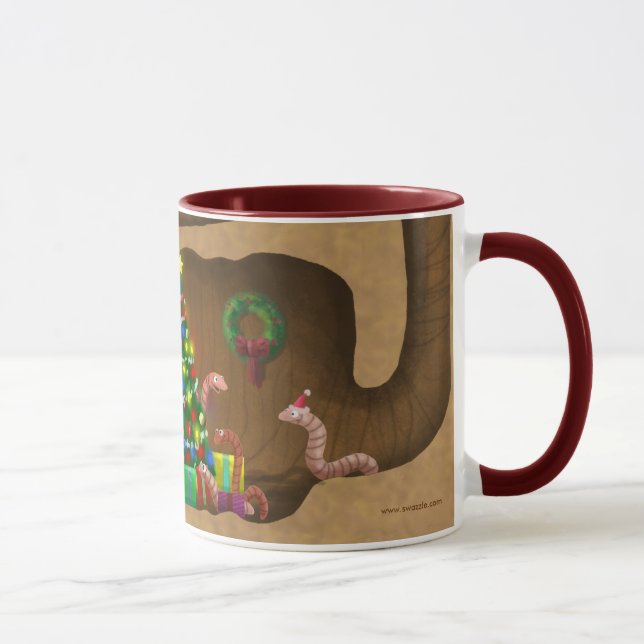 Wormy Christmas mug (Right)