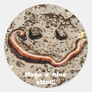 Wormy Smile Sticker