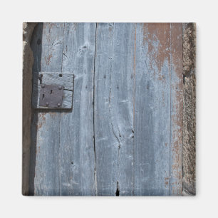 Worn and Rusty Wooden Door Magnet
