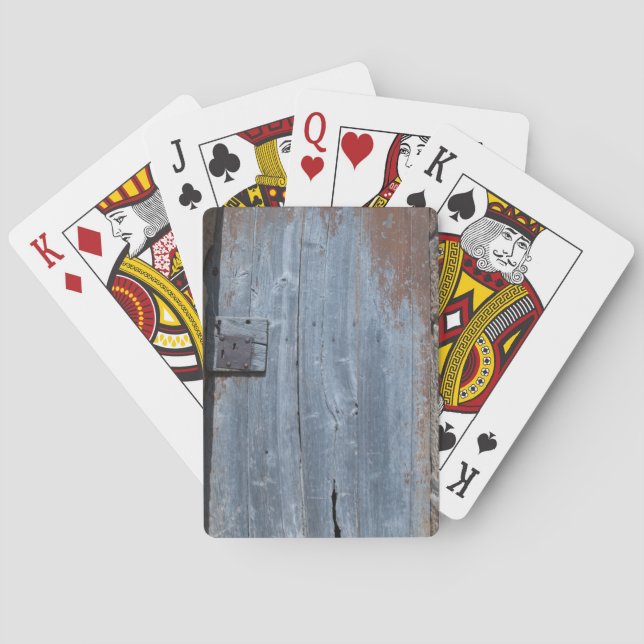 Worn and Rusty Wooden Door Playing Cards (Back)