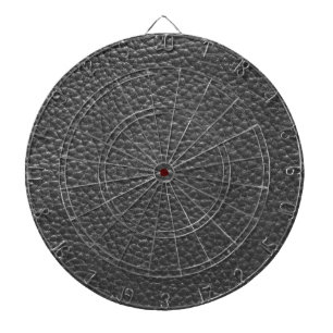 Worn Black Faux Leather Dartboard