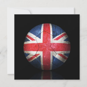 Worn British Flag Football Soccer Ball