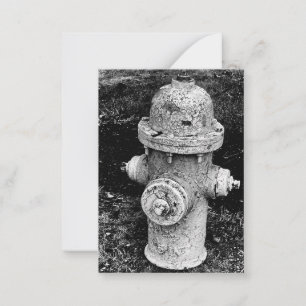 Worn Chipped Rusty Old Fire Hydrant Photograph Card