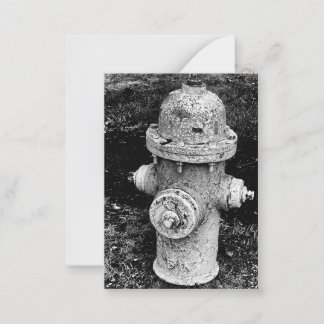 Worn Chipped Rusty Old Fire Hydrant Photograph Card