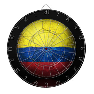 Worn Colombian Flag Football Soccer Ball Dartboard