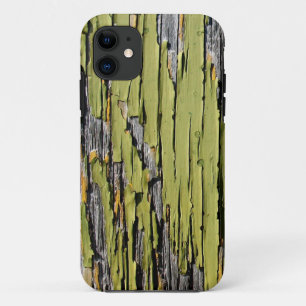 Worn Cracked and Weathered Green Barn Wood Case-Ma iPhone 11 Case