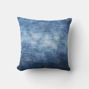 Worn denim fabric, textured background. cushion