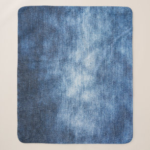 Worn denim fabric, textured background. sherpa blanket