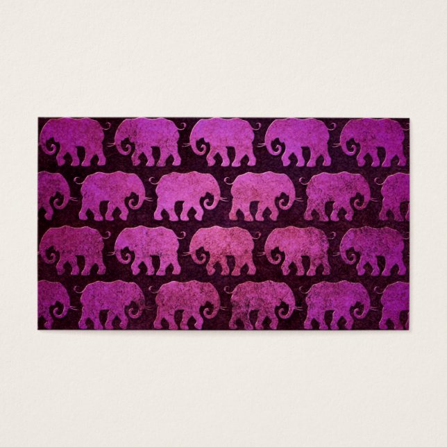 Worn Elephant Silhouettes Pattern, purple (Front)