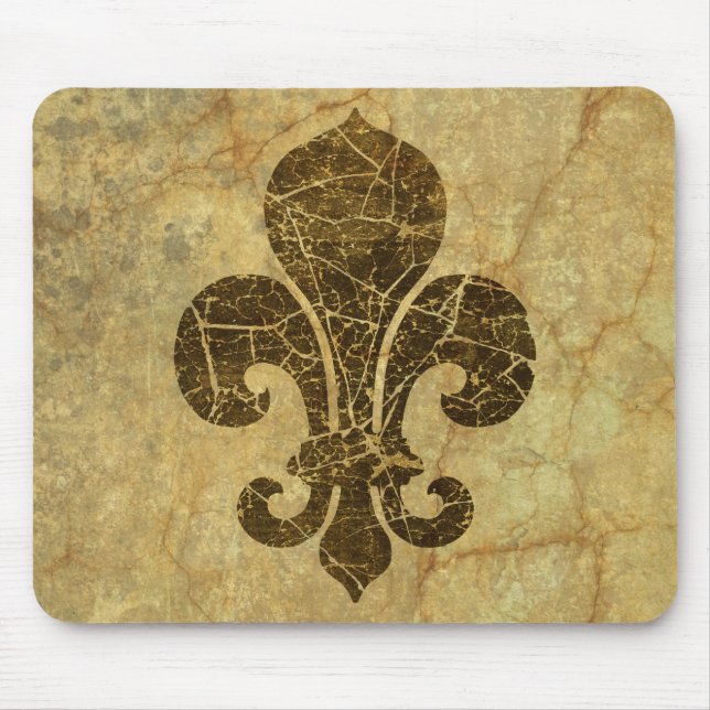 Worn Fleur De Lis Mouse Pad (Front)