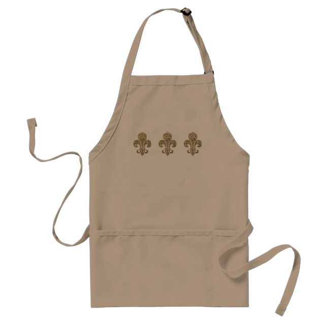 Worn Fleur De Lis Standard Apron (Front)
