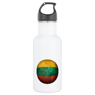 Worn Lithuanian Flag Football Soccer Ball 532 Ml Water Bottle