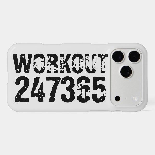 Worn out and scratched text Workout 247365 black (Back Horizontal)