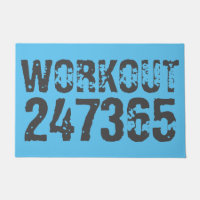 Worn out and scratched text Workout 247365 blue
