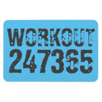 Worn out and scratched text Workout 247365 blue