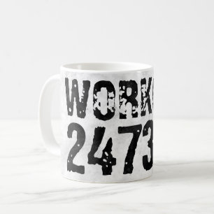 Worn out and scratched text Workout 247365 rustic Coffee Mug