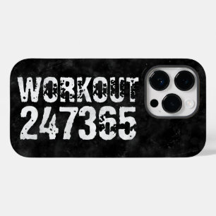 Worn out and scratched text Workout 247365 vintage Case-Mate iPhone 14 Pro Case