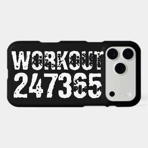 Worn out and scratched text Workout 247365 white