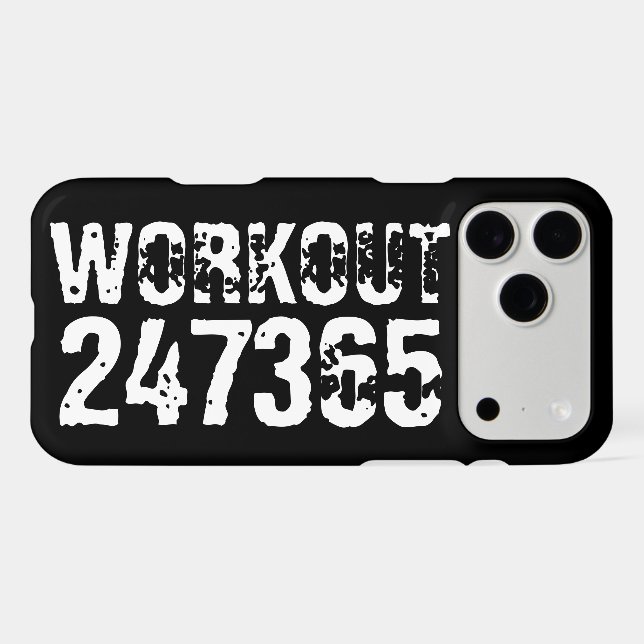 Worn out and scratched text Workout 247365 white (Back Horizontal)