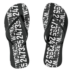 Worn out and scratched text Workout 247365 white Thongs
