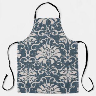 Worn out antique seamless background botanic spira apron