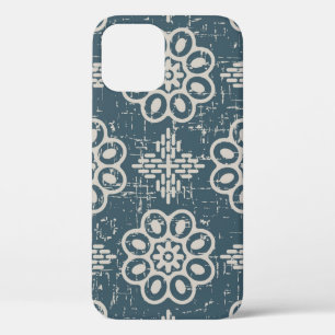 Worn out antique seamless background Round Curve C iPhone 12 Case