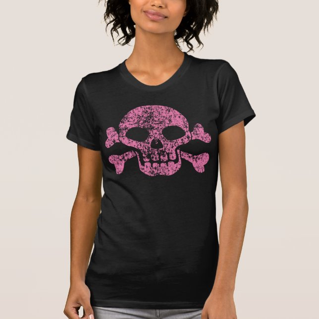 Worn Out Skull and Crossbones T-Shirt (Front)