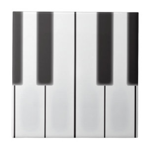 Worn Piano Keys Tile