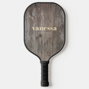 Worn Planks Minimal Modern Classic Name Pickleball Paddle