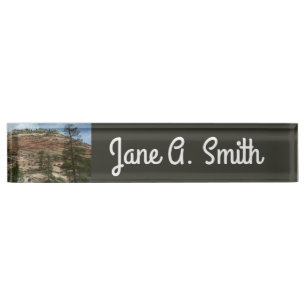 Worn Rock Walls in Zion National Park Nameplate