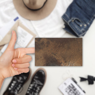 Worn Saddle Faux Leather Rectangular Sticker