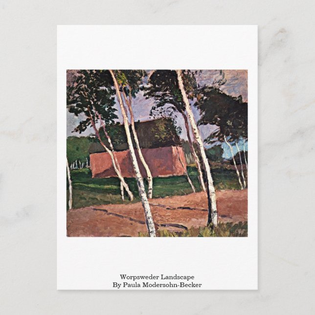 Worpsweder Landscape By Paula Modersohn-Becker Postcard (Front)