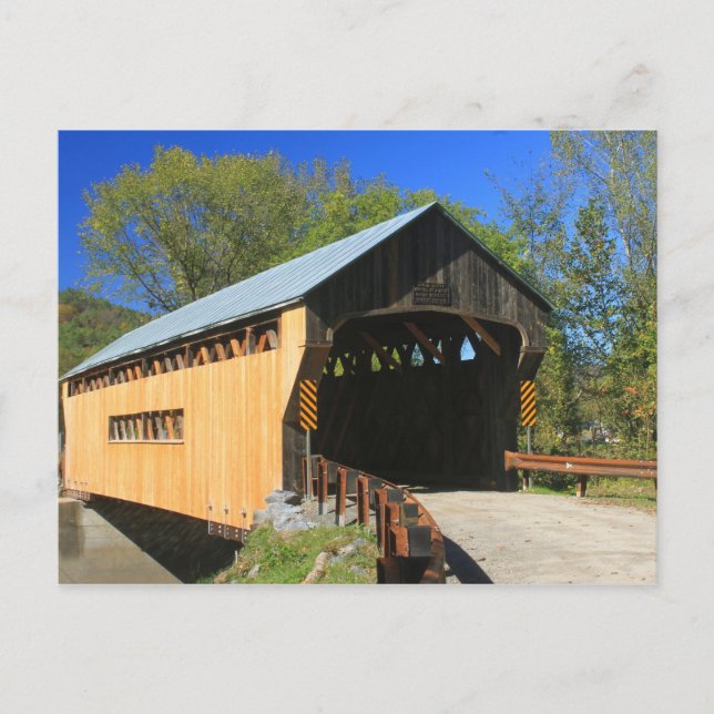 Worrall Covered Bridge Rockingham Vermont Postcard (Front)