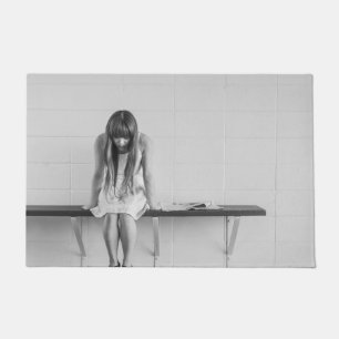 Worried Girl Doormat