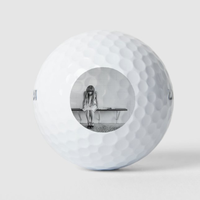 Worried Girl Golf Balls (Front)