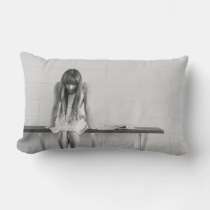 Worried Girl Lumbar Cushion