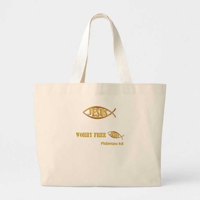 Worry Free Large Tote Bag (Front)