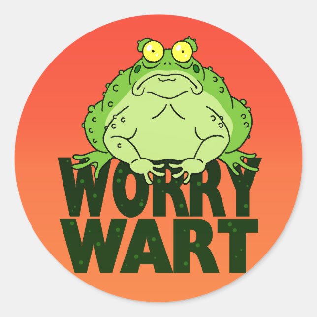 Worry Wart Classic Round Sticker (Front)