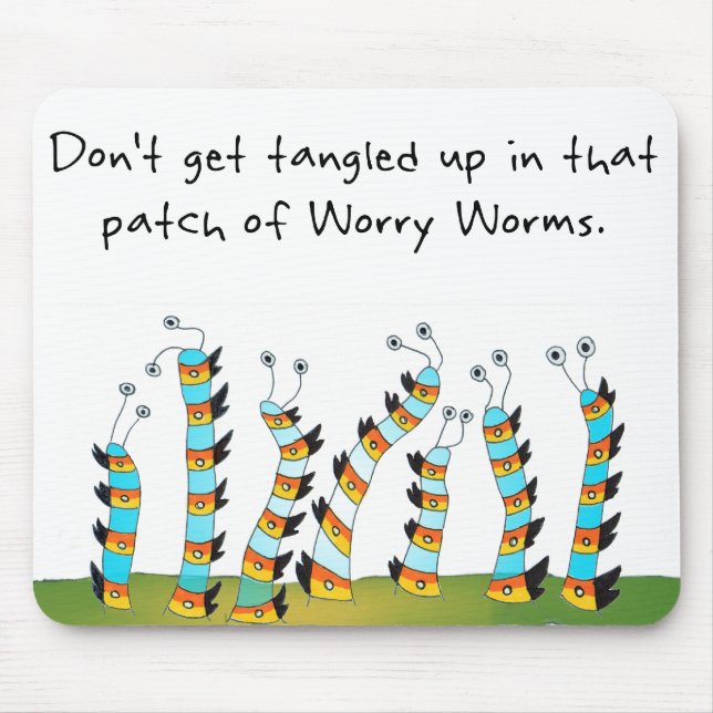 Worry Worm Mouse Pad (Front)