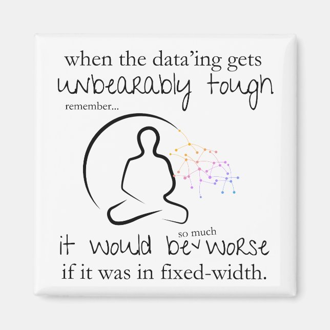 Worse If In Fixed-Width Funny Data Magnet (Front)