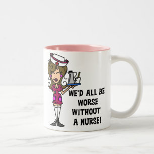 Worse Without a Nurse Two-Tone Coffee Mug