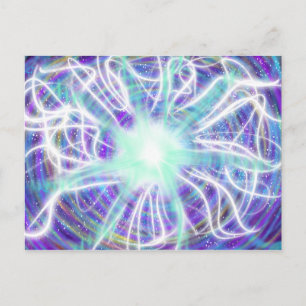 Worship Art Aqua White Blue Purple Oct 2017 ESSL Postcard