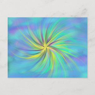 Worship Art Yellow Aqua Blue Purple Sept 2017 ESSL Postcard