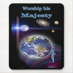 worship his majesty christian mouse pad