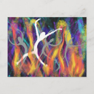 Worship in the Fire Modern Christian Bible Art Postcard