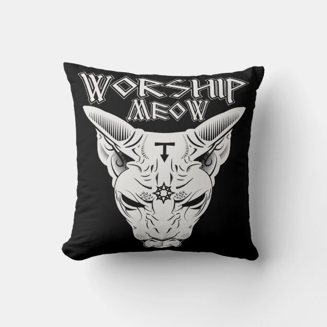 Worship Meow Cushion (Front)