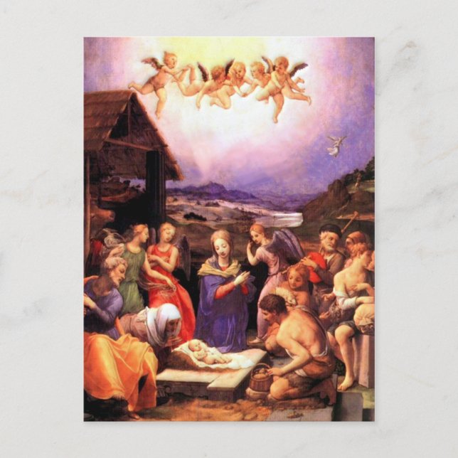 Worship of the Shepherds - Bronzino Postcard (Front)
