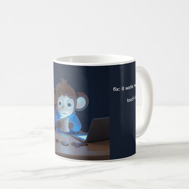 Worst Commit Message Funny Programmer Coffee Mug (Front Right)