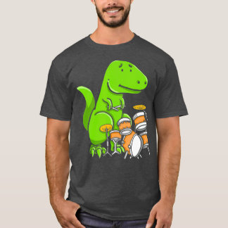 Worst Drummer Ever  Funny TRex Dinosaur Drum for T-Shirt