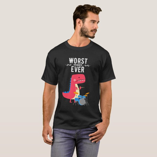 Worst drummer ever Shirt - for kids (Front Full)